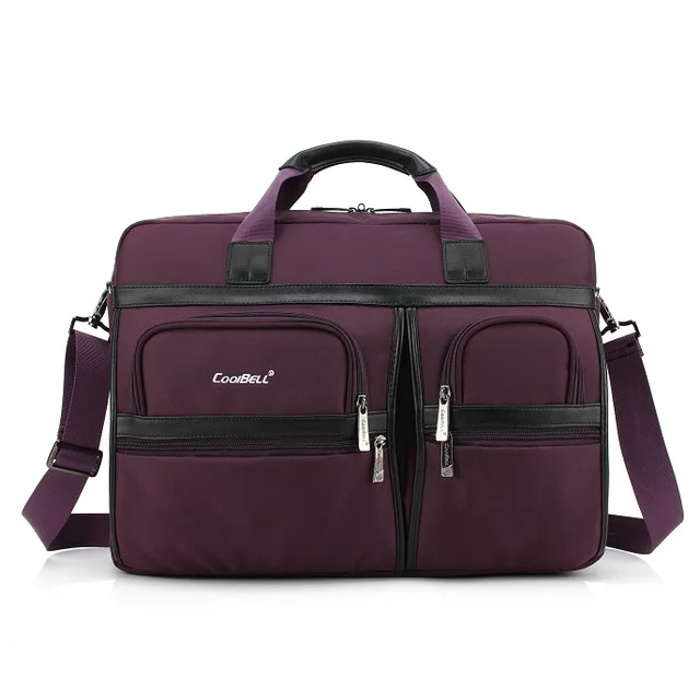 17inch Computer Laptop Bag Multilayer Nylon Briefcase High Capacity Waterproof Portable Shoulder