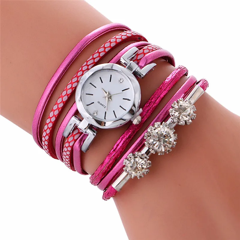 Женские часы,, инкрустированные бриллиантами, индивидуальная обмотка вокруг браслета, Часы Montre Femme Acier Inoxydable@ 50