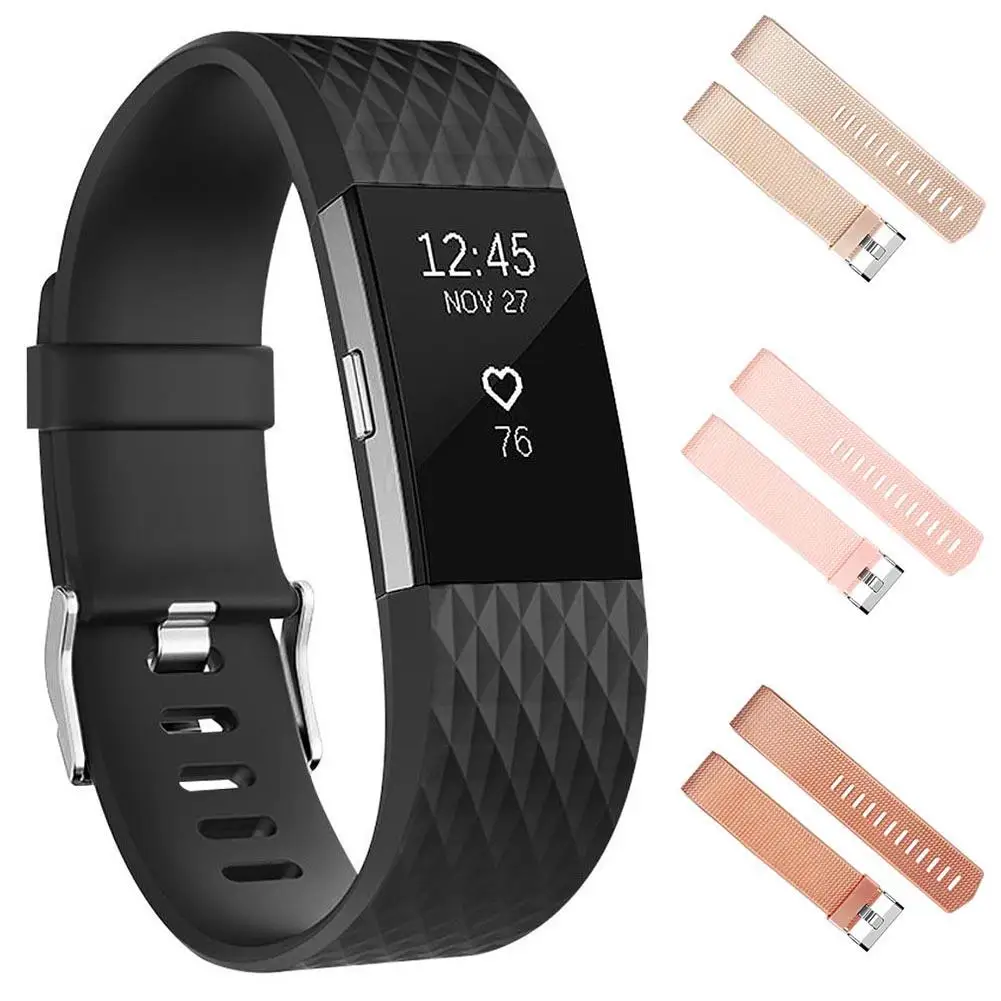 

New Arrival Adjustable Replacement Soft Sport Watch Strap Wrist Band for Fitbit Charge 2