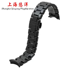 18 мм 22 мм аксессуары для часов черные керамические наручные часы ремешок Браслеты Набор часов Пряжка для AR1405 AR1453