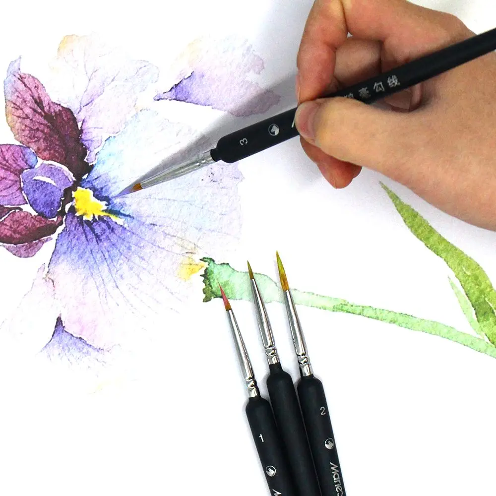 Миниатюрные кисти для рисования набор деталей ручка-закладка круглая точка Рисование акварелью Кисть ручка для краски по номерам Набор принадлежностей