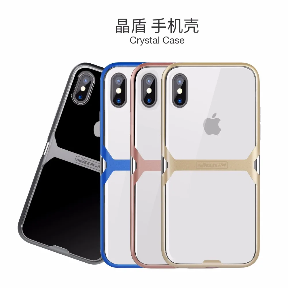 

NILLKIN Crystal series case for iphone X case TPU+PC material case back cover For iphone X with Retail Package