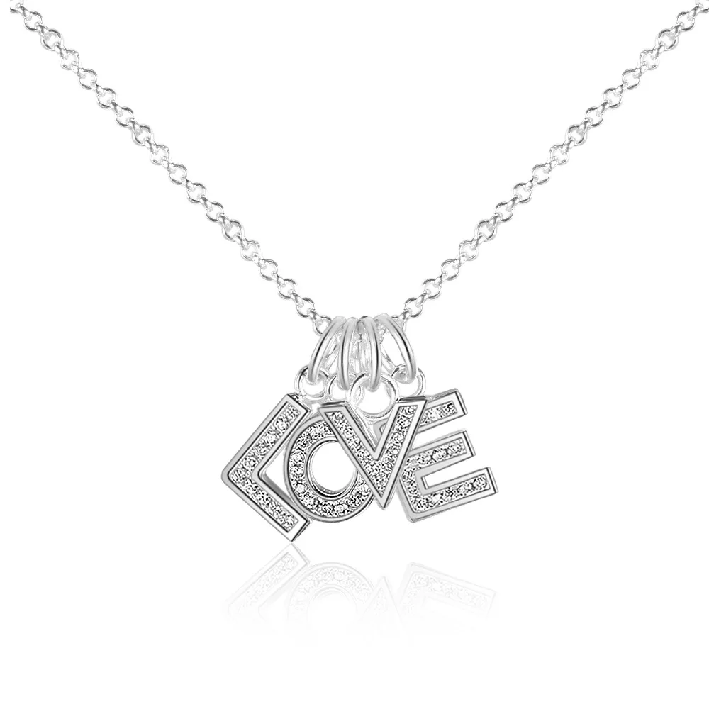 

TOP high quality fashion S925 silver necklace heart-shaped necklace for fashion lovers' gifts CF02