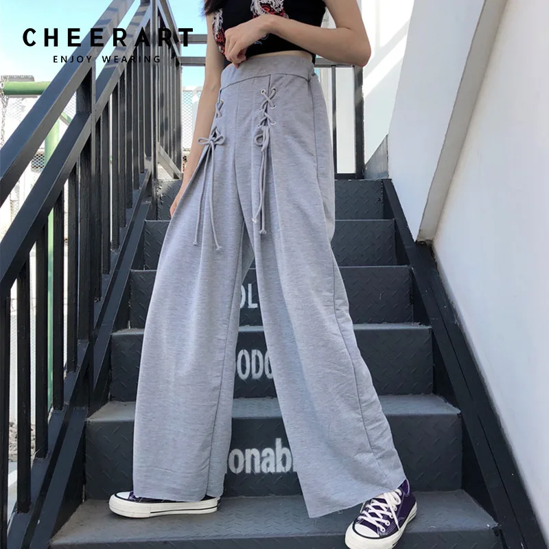 Aliexpress.com : Buy Cheerart Autumn Wide Leg Pants Women