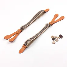 Женские полосатые подтяжки без Креста для девочек 6 кнопок короткие подтяжки ремень аксессуары для юбки для мальчиков эластичные ремни для брюк джинсы