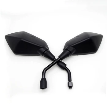 

Universal 10mm Motorcycle Rearview Mirrors Black Scooter Moto Side Mirrors FOR trk 502 yamaha fz16 fz6n FZ6F tdm 850 bmw k1200