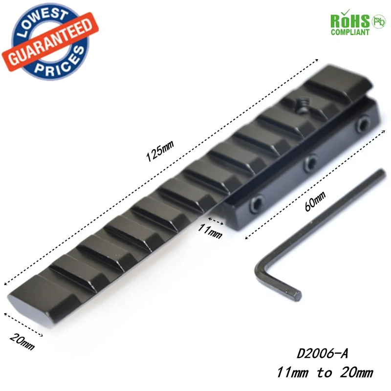 D2006 A 11mm 10mm to 20mm Extensible Scope bases Mount Sporting Picatinny Weaver Rail Scope Mount