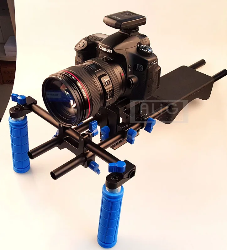 DSLR Rig 5D3 6D D600 Camera Mount Head Handheld Video Shoulder Support System 15mm Rod Clamp
