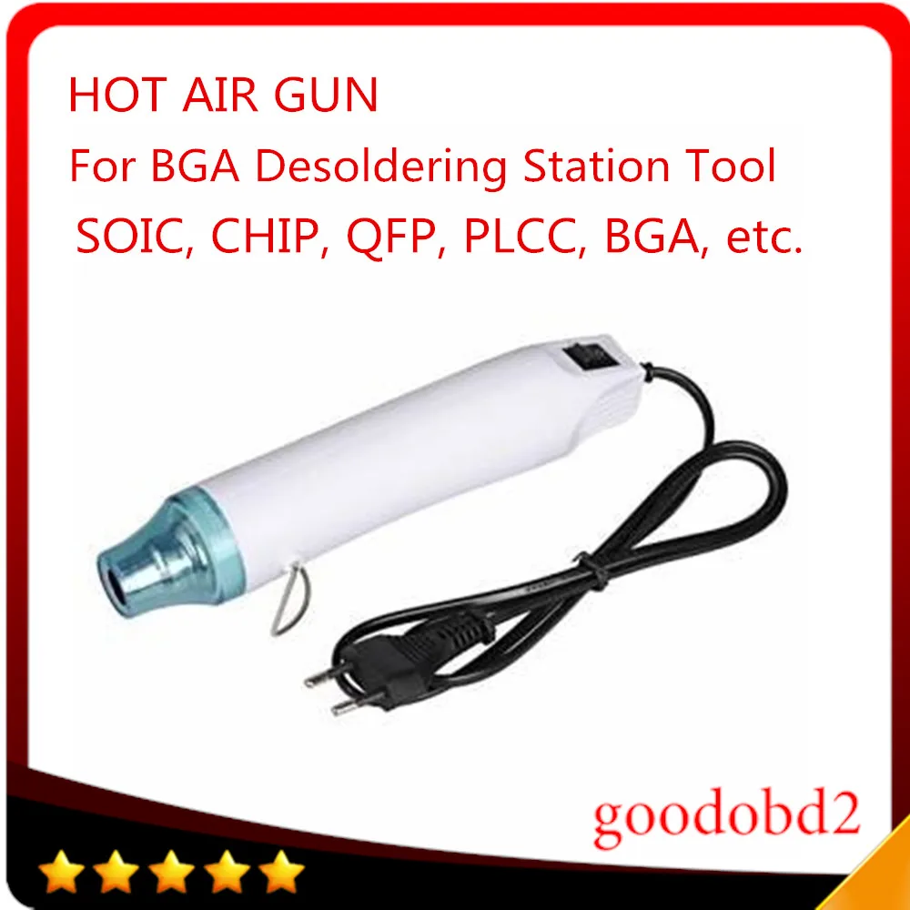 

Hot Air Heat Gun BGA Desoldering Station Tool 220V Electric Power Tool Output power 300W for SOIC CHIP QFP PLCC BGA