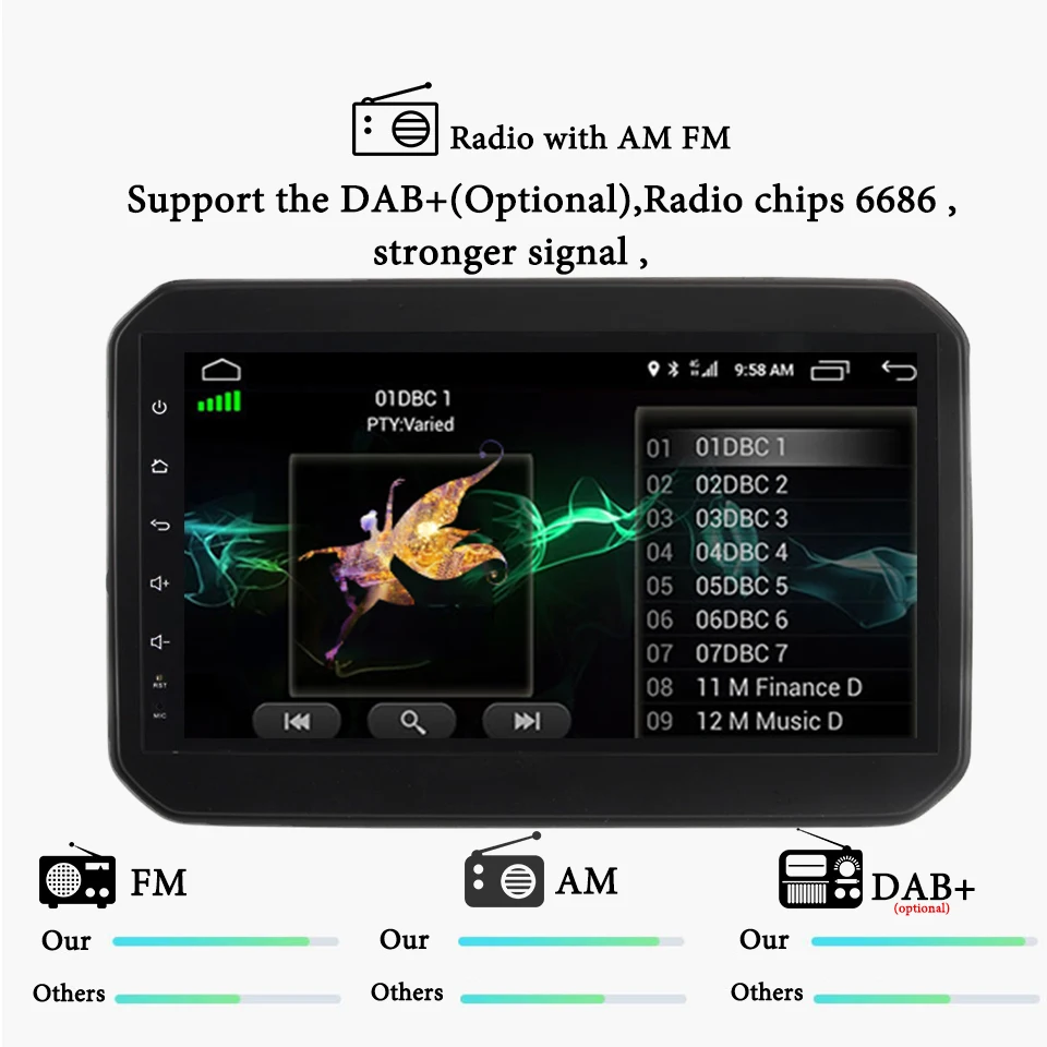Cheap Car Multimedia Stereo Radio Audio DVD Player Android 9.1 GPS Navigation For Suzuki IGNIS 2017 2018 Gps navigation System Carplay 6
