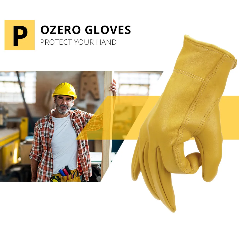 OZERO Work Gloves Goat Leather Security Protection Safety Cutting Working Repairman Garage Hunting Racing Gloves For Men 0004 OZERO Work Gloves Goat Leather Security Protection Safety Cutting Working Repairman Garage Hunting Racing Gloves For Men 0004