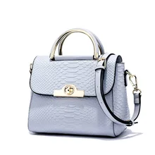 DOODOO Frauen Echtem Leder Handtaschen Patent Berühmte Marken Designer-handtaschen Hoher Qualität Beutel Crossbody Krokodiltasche T233