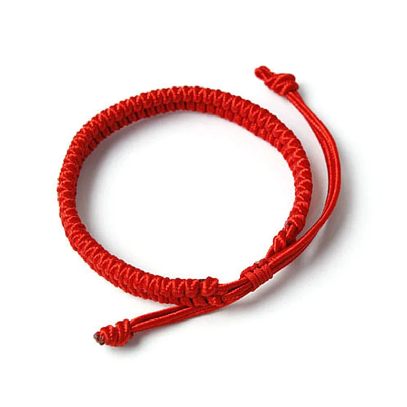 Регулируемая Цепочка-браслет в виде веревки, красный браслет, мужские разноцветные браслеты для женщин, девушек, на шнуровке, цвета, плетеный браслет, подарок - Окраска металла: Red Bracelet