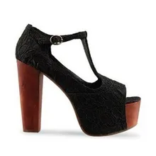 Plattform Fisch Mund Starke Ferse Schuhe High Heels Mode Vintage Schnalle Leoparden Plattformen Sommer Stil 2015 Spitze Sandalen