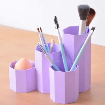

Creative Eight Prism Pen Holder Home Desk Desktop Storage Box Organiser Makeup Make Up Organizer For Cosmetic