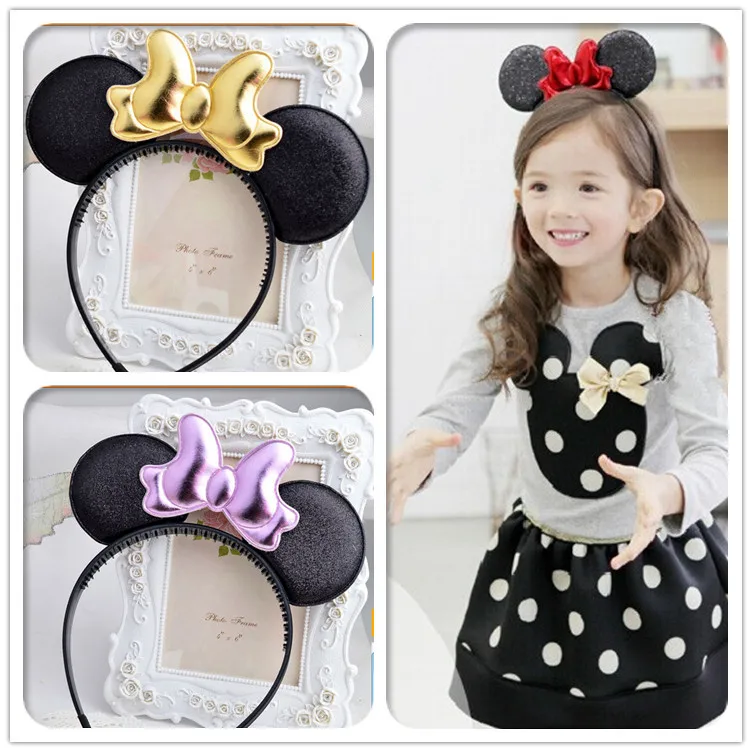 

minnie mouse ears kids girls hair bands head hoop hairband accessories for children hair ornaments decorations tiara headdress