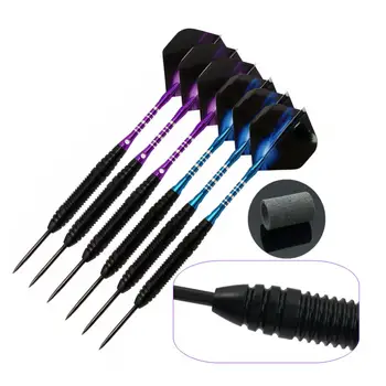 

6pcs/set Steel Tip Darts Balanced Weight Excellent Grip Party Bar Professional Game Competition Random Color