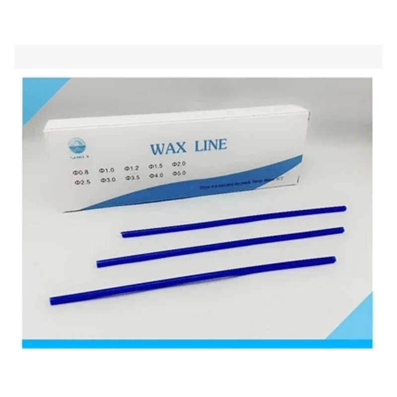 1 box Dental Lab Wax Line Sprue Wax Lines Dental Laboratory 8 Sizesin