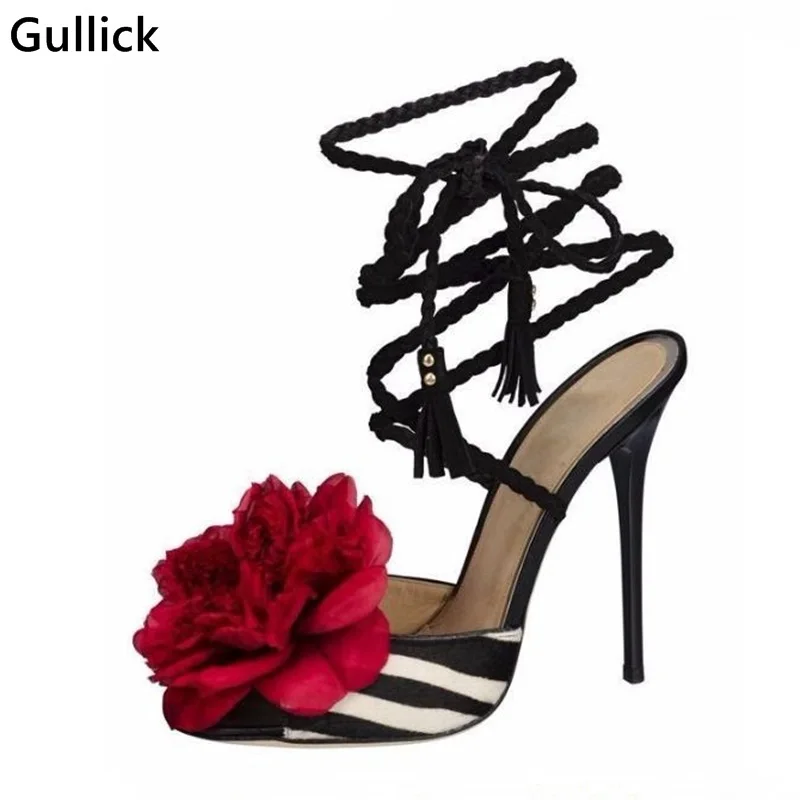red rose sandals