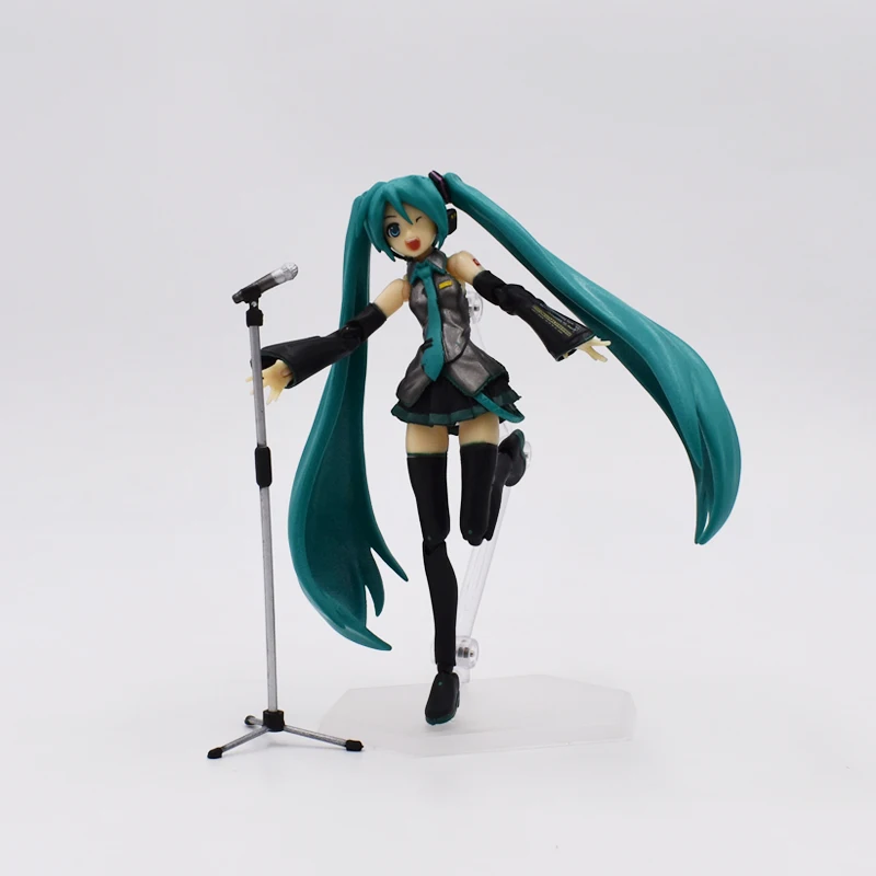 

PVC Figma 014 Heroines Miku Hatsune Action Figure Anime Miku Doll Model Toy Collectibles Joints Movable Interchangeable