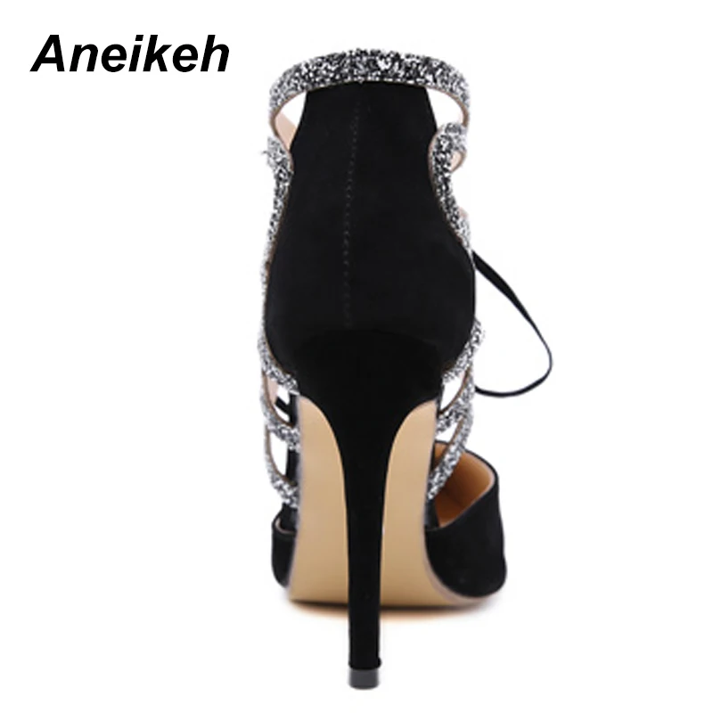 Aneikeh 2019 Summer Shoes Woman Pumps High Thin Heels Pointed Toes Rhinestone Butterfly Bling Gladiator Pumps Party Sexy Shoes Aneikeh 2019 Summer Shoes Woman Pumps High Thin Heels Pointed Toes Rhinestone Butterfly Bling Gladiator Pumps Party Sexy Shoes