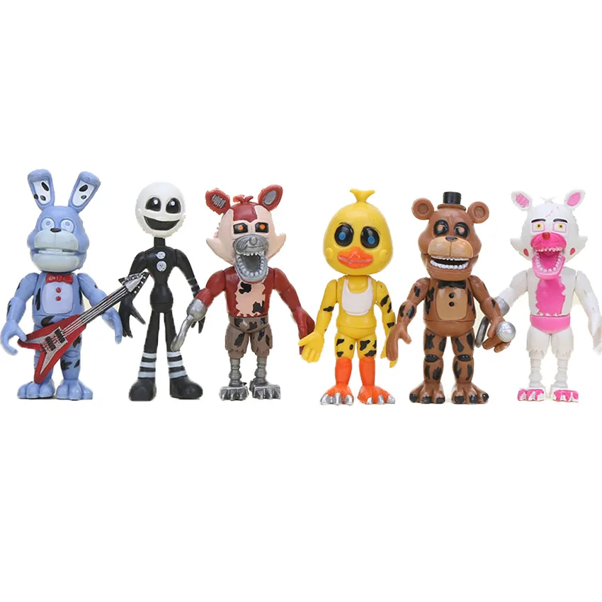 FNAF ПВХ Набор фигурок Фокси Бонни и Чика Фредди фазмишка сестра расположение