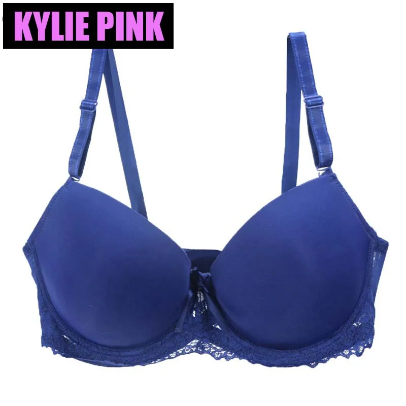 Женский бюстгальтер на косточках KYLIE розовый пуш ап с кружевом большие размеры 85D