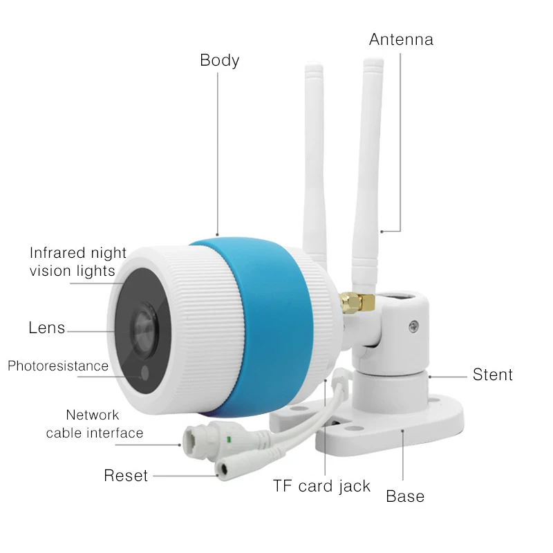 Inalámbrico 720 p de vigilancia de la Cámara de bala Cámara WiFi de seguridad al aire libre Wi-Fi Camara ip P2P Onvif cámara resistente al agua para casa tienda IPCam Inalámbrico 720 p de vigilancia de la Cámara de bala Cámara WiFi de seguridad al aire libre Wi-Fi Camara ip P2P Onvif cámara resistente al agua para casa tienda IPCam