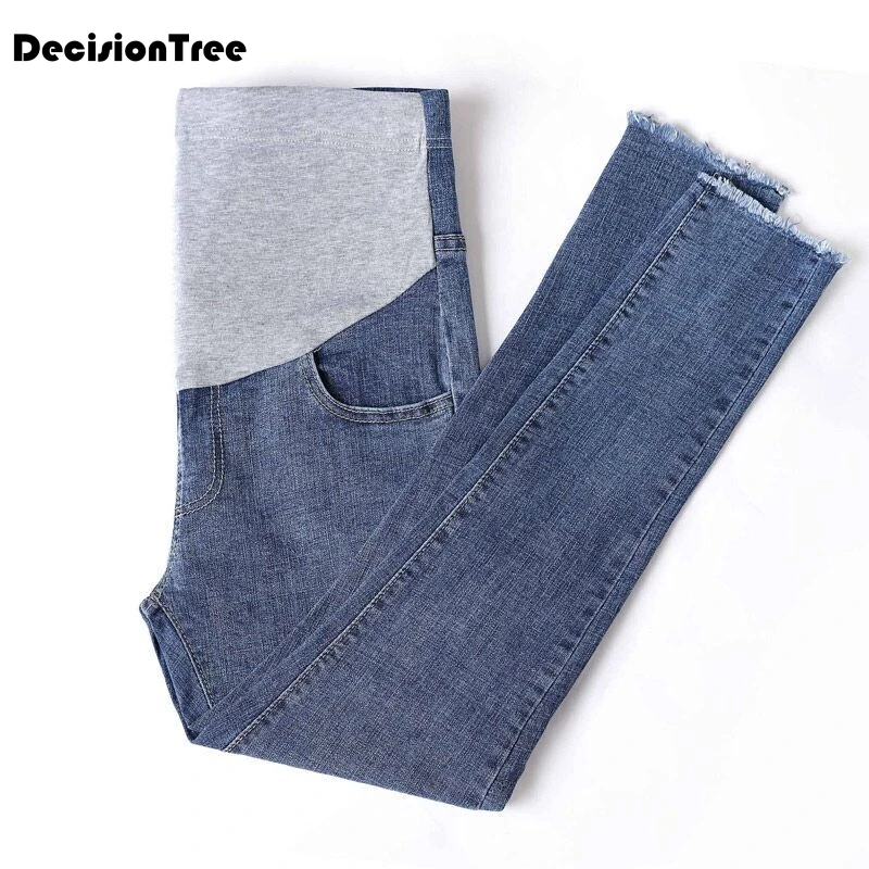 

2019 new denim maternity jeans plus elastic waist long trousers pants for pregnant women pregnancy clothes ropa