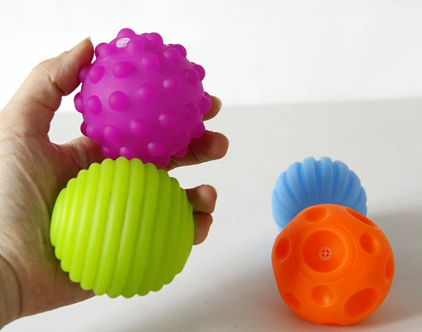 4@6 pcs Textured Multi Ball Set develop baby's tactile senses toy Baby touch hand ball toys baby training ball Massage soft ball 5