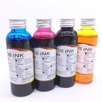 

Factory Price 4PCS/Lot 100ML Edible Ink For Canon 4 Color Desktop Inkjet Printer For Cake Food Chocolate BK C M Y