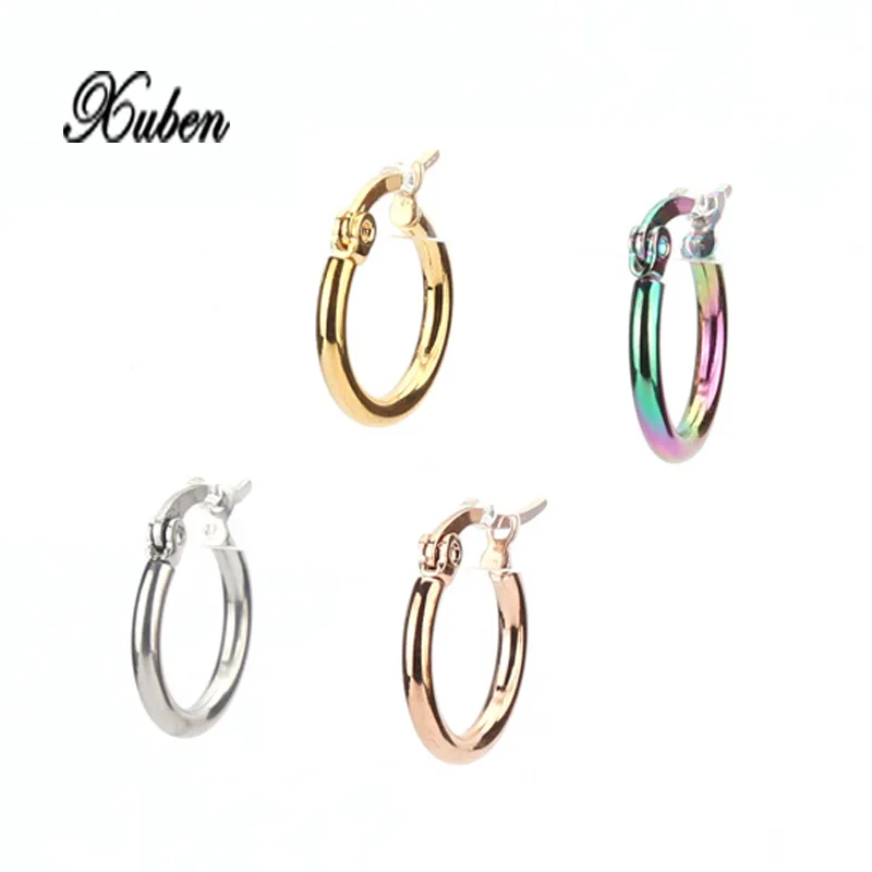 

New Simplicity stainless steel rose gold Earrings Brincos jewelry For women