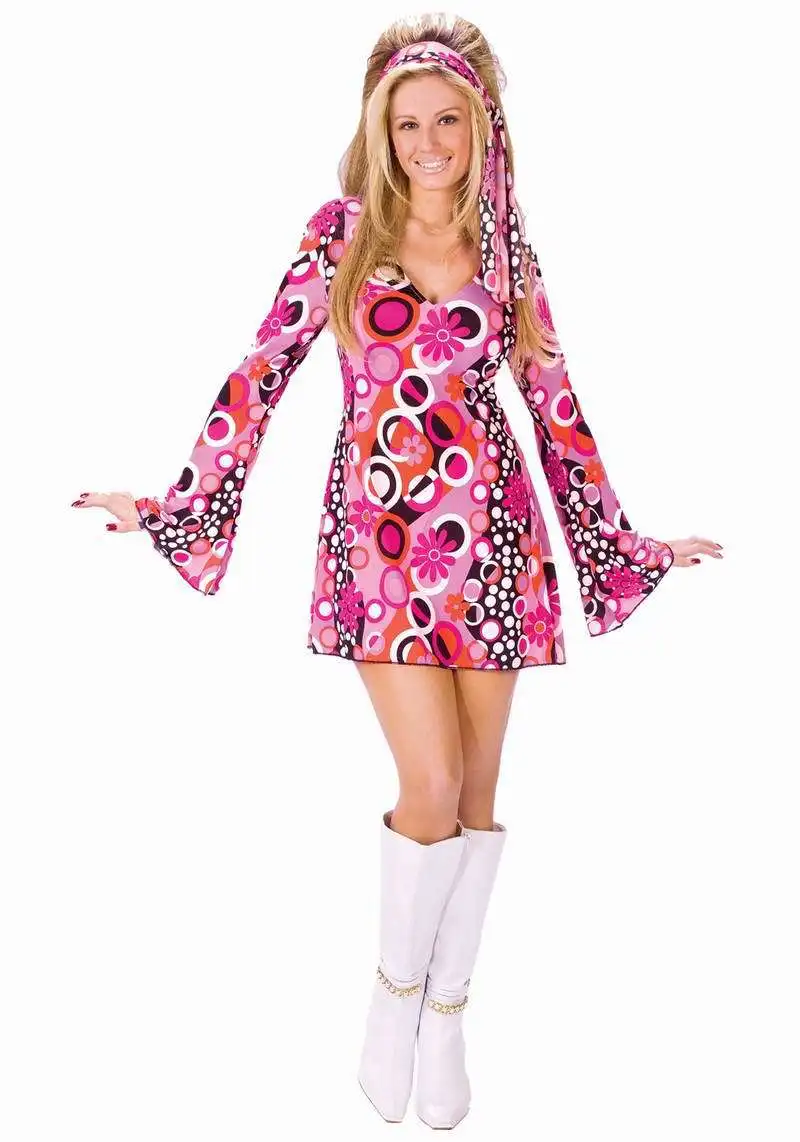 Женские эротичные Карнавальные костюмы Feelin Groovy наряд в стиле диско 3S2436 винтажный костюм для дискотеки - Цвет: As shown