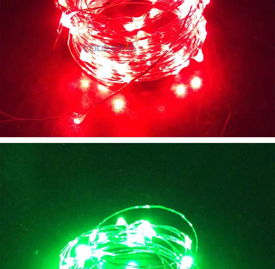 Светодиодный светильник на батарейках АА 1 м 2 м 3M 4M 5 м водонепроницаемый медный провод полоска сказочная лампа для праздников вечерние украшения сада