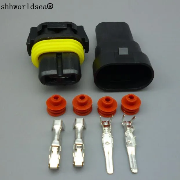 shhworldsea 2 Pin 9006 HB4 Car Auto Waterproof Electrical Wire