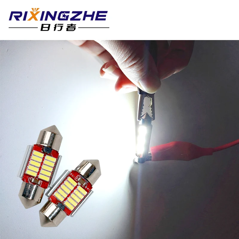 

4pcs C5W LED 31mm 36mm 39mm 41mm 4014 CANBUS Error Free Interior reading Light Clearance Bulbs Auto plate Lamp white Ice blue