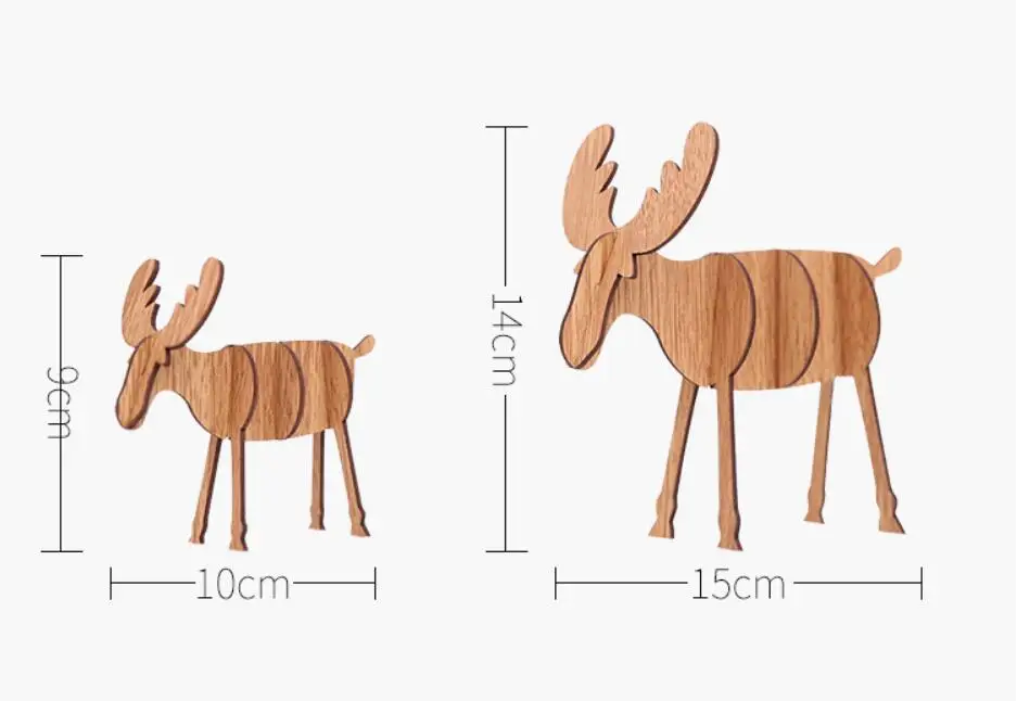 1 шт. 2 размера рождественские деревянные подвески с оленем украшения DIY украшения для рождественской елки украшения детский подарок для рождественской вечеринки украшения