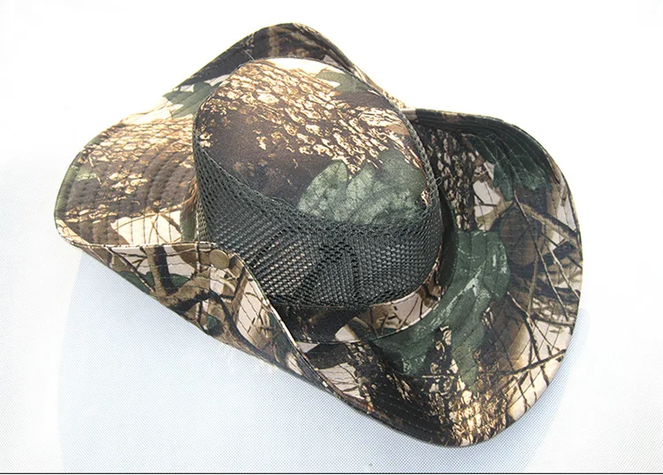 Открытый камуфляж сетки Зонт Рыбалка Hat удобные дышащие Boonie Пеший Туризм Альпинизм Рыбалка Кемпинг Кепки для джунглей