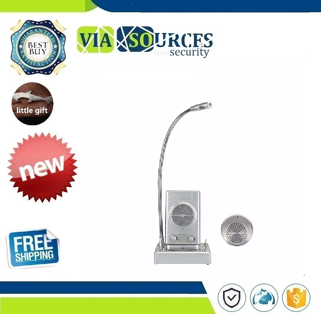 

3W Aluminum Alloy Shell Dual-way Window Intercom Advanced Two-way Interphone System For Bank Hospital Bus Station etc