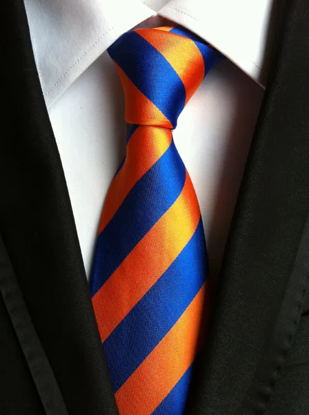 Новое поступление в полоску Галстука Золото красные, синие однотонные Галстуки для Для мужчин жаккардовые Шелка шеи галстук костюм для формального Бизнес вечерние свадебные - Цвет: 10