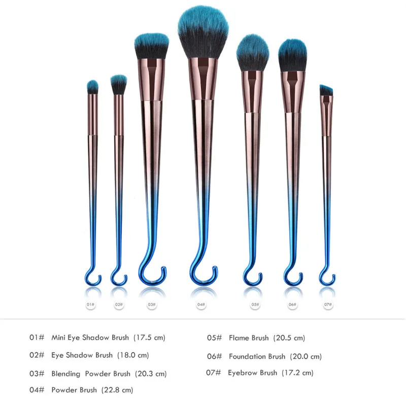 Кропило. Кисть белка 100%. Кисти 7см (серебро), 10шт. 3. Кисточка (7 шт в комплекте).