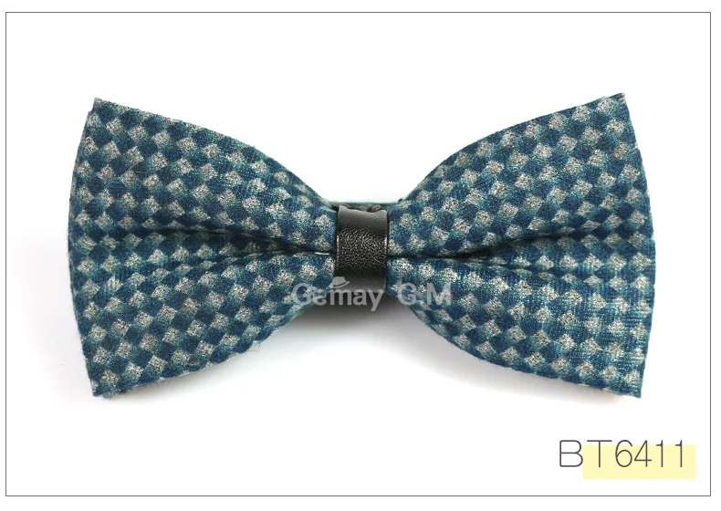 Хлопок и шерсть Bowties для Мужская мода Галстуки Регулируемая Для мужчин S Лук Галстуки классический предварительно связали галстук-бабочка тонкий Gravatas - Цвет: BT6411