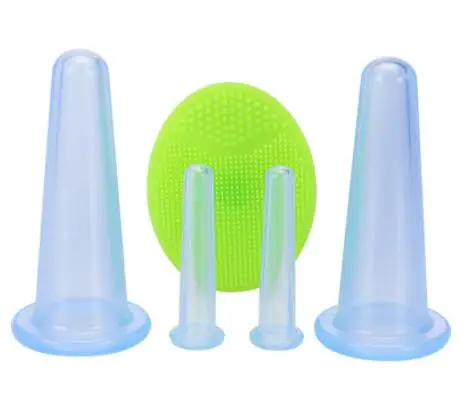 

5pcs/set Silicone Cupping Cups Back Body Massage Helper Anti Cellulite Massager Vacuum Cans Health Care Cellulite Suction Cup