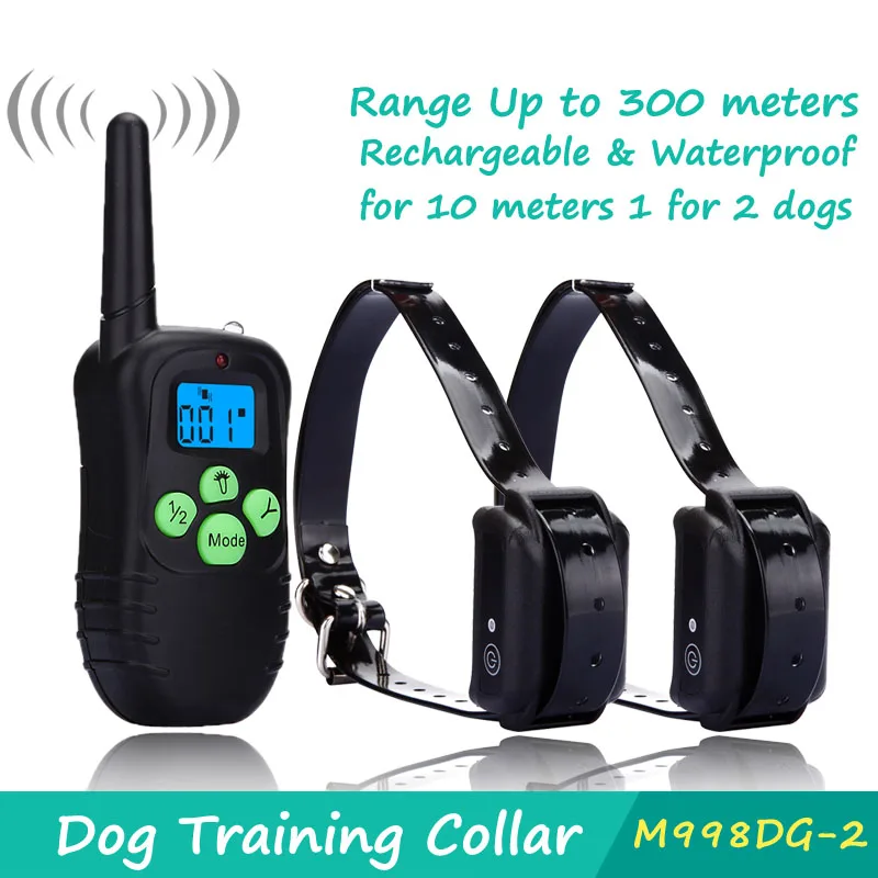 DeeiPet LED Backlight Rechargable 330YD Remote Dog Training Shock Collar,Safe Beep Shock