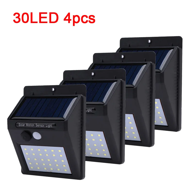 

1-4Pcs 20/30 LEDs Solar Light PIR Motion Sensor Solar Garden Light Waterproof Outdoor Energy Saving Street Yard Path Home Lamp