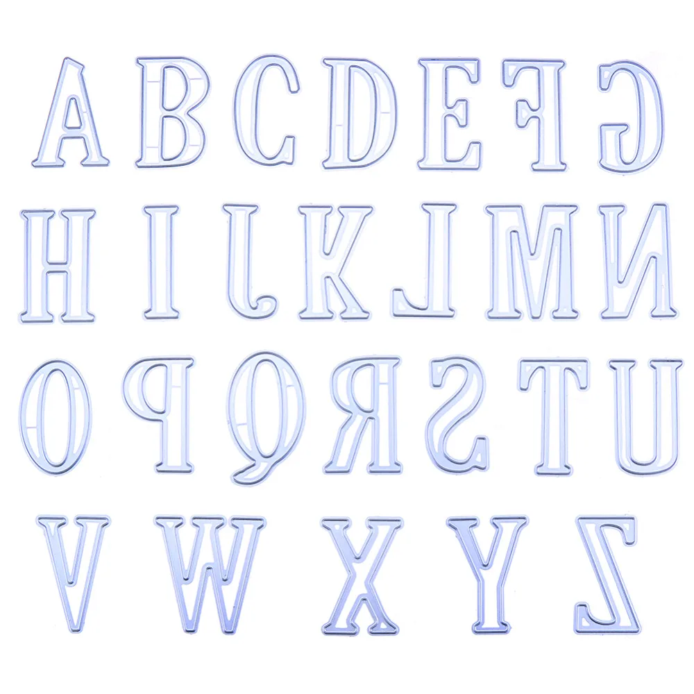 

26pcs/lot 5CM Large Big Alphabet Letters Metal Cutting Dies for DIY Scrapbooking Photo Album Embossing Paper Cards Decor Crafts