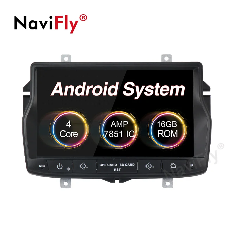 Perfect Navifly 1DIN Android 8.1 Car DVD player For LADA Vesta Radio Multimedia GPS Navigation Quad Core Wifi Stereo Map Card MIC HD SWC 1