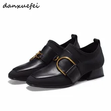 Женская Натуральная кожа металлической пряжкой без шнуровки на плоской подошве Мокасины Марка дизайнер с квадратным носком эспадрильи для отдыха удобные мокасины