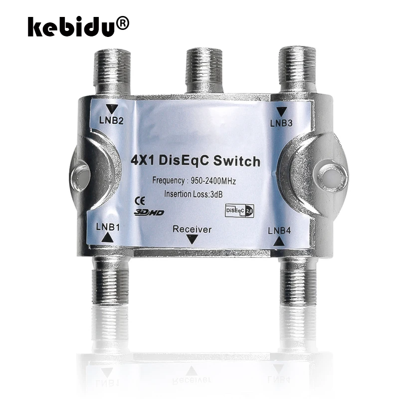 Переключатель kebidu LNB 4X1 Diseqc 2 0 спутниковый ТВ-тюнер переключатель ресивер для