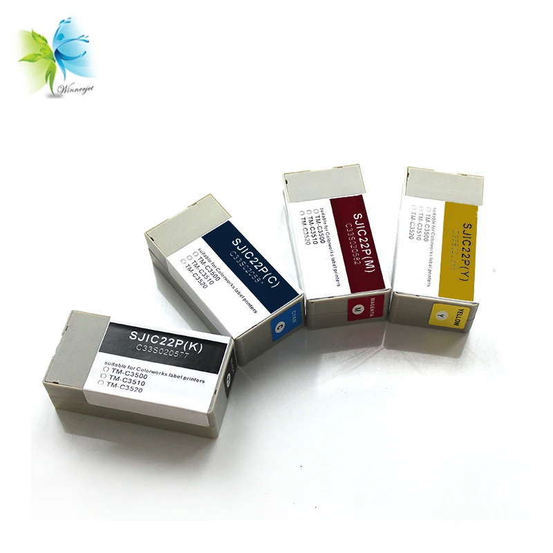 Winnerjet 10 комплектов 4 цвета 30 мл SJIC22P Совместимый картридж для принтера Epson TM C3500 C3510